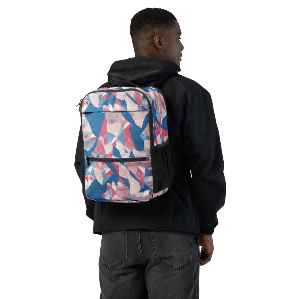 Pink Tectonics on Utility Backpack — Back