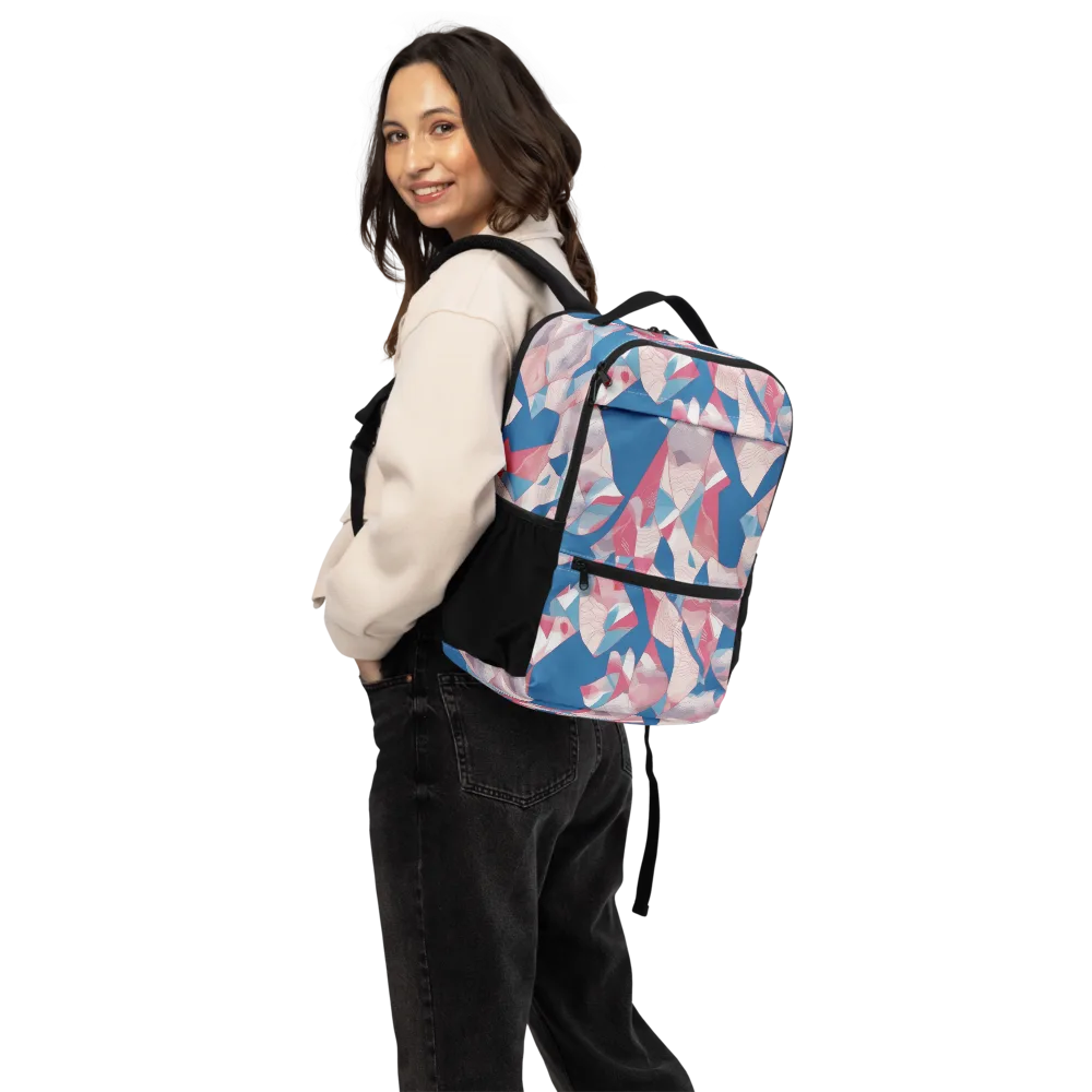 Pink Tectonics on Utility Backpack — Back