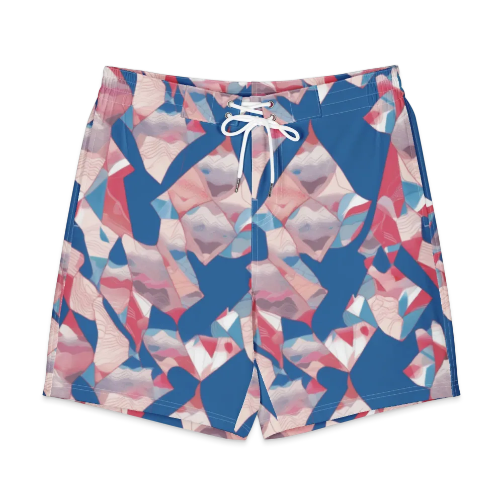 Pink Tectonics on Men's Board Shorts — Front