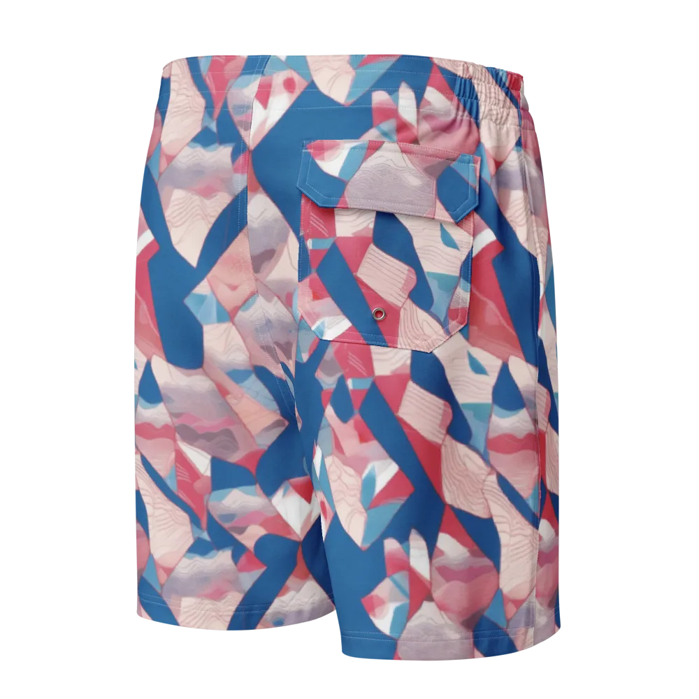 Pink Tectonics on Men's Board Shorts — Back