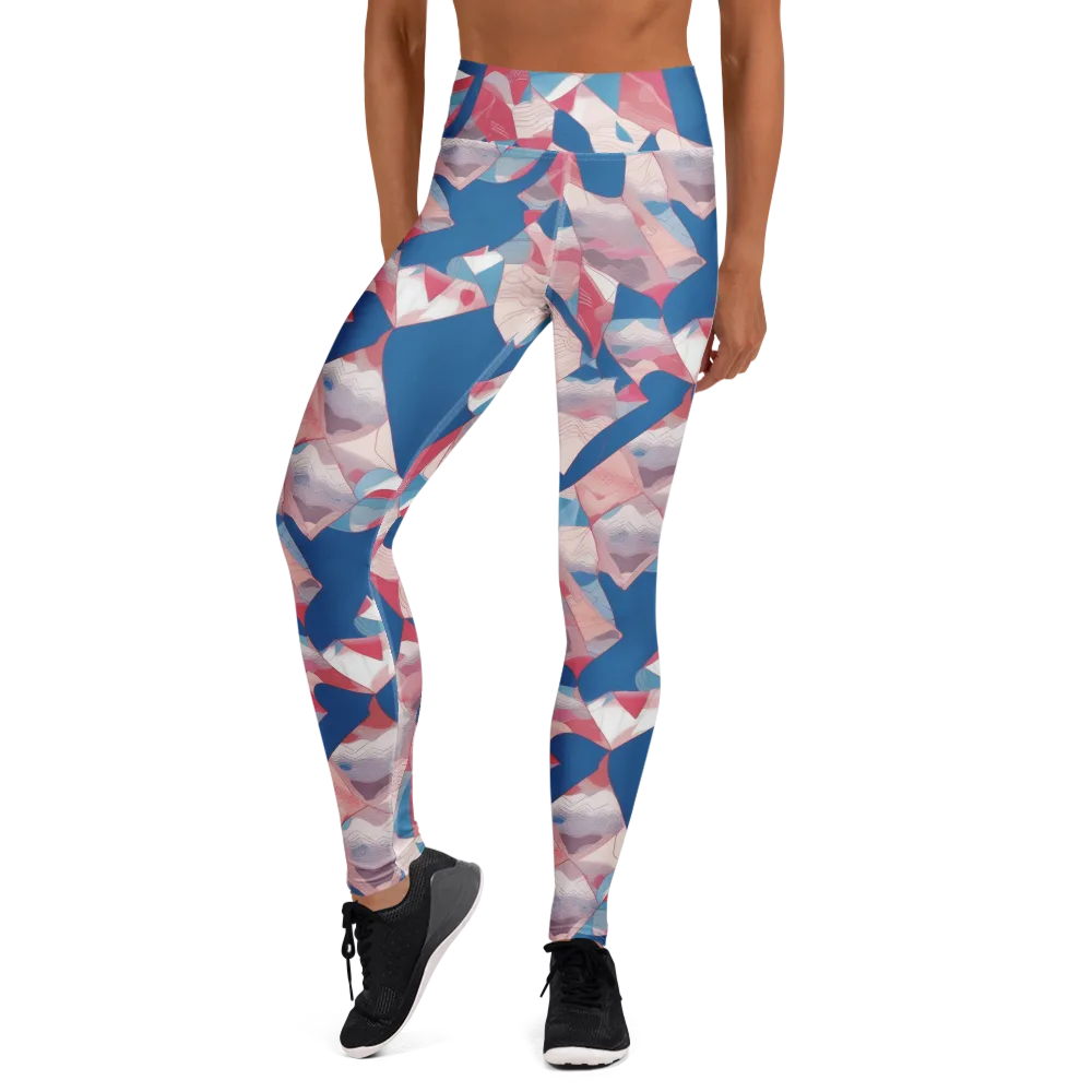 Pink Tectonics on Yoga Leggings — Front