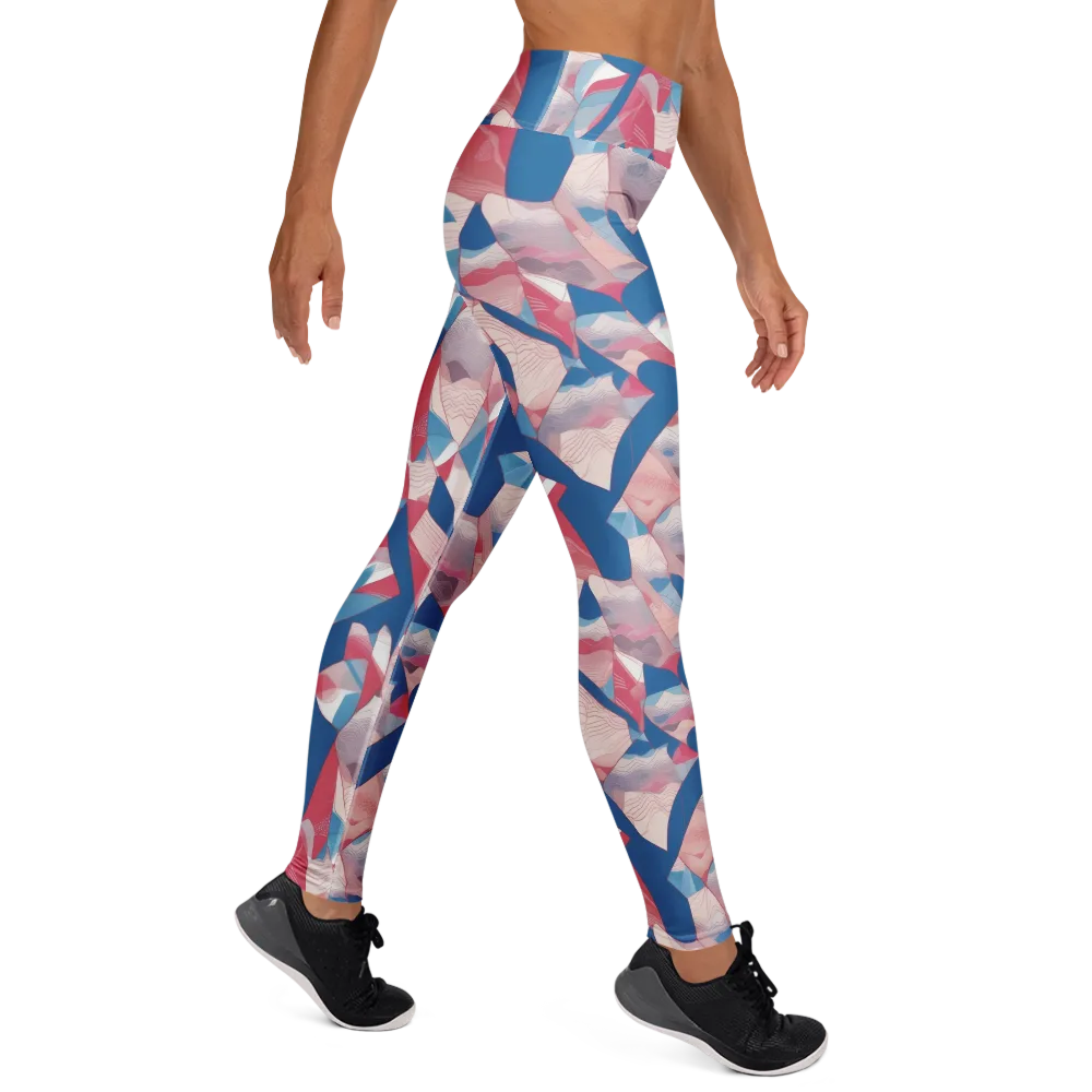 Pink Tectonics on Yoga Leggings — Right