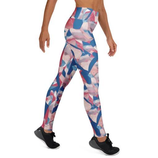 Pink Tectonics on Yoga Leggings