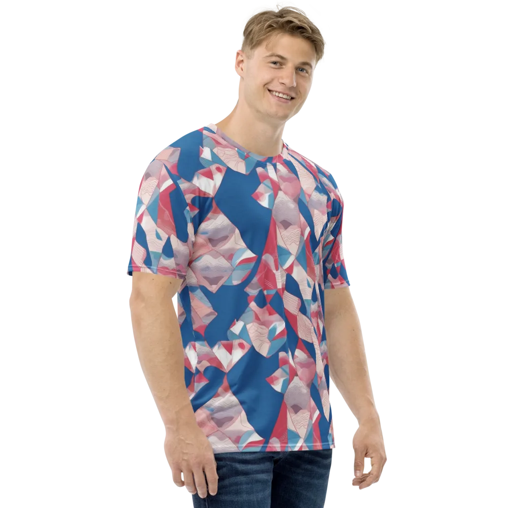 Pink Tectonics on Men's Crew Neck T-Shirt — Right