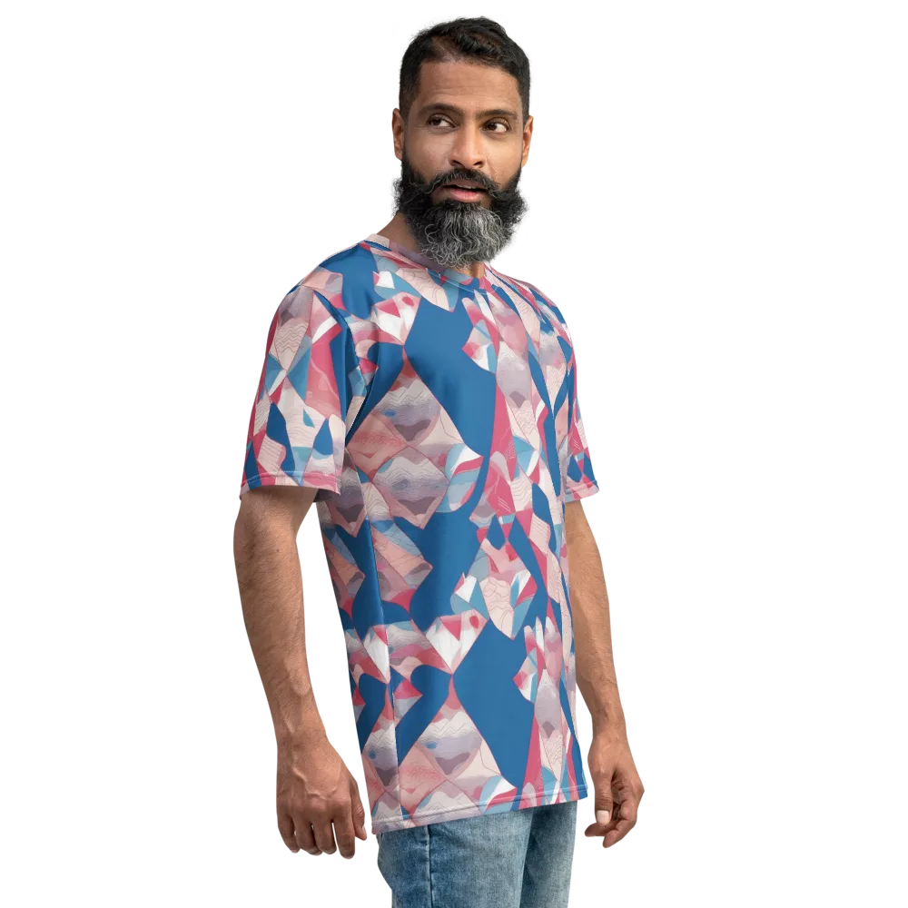 Pink Tectonics on Men's Crew Neck T-Shirt — Right