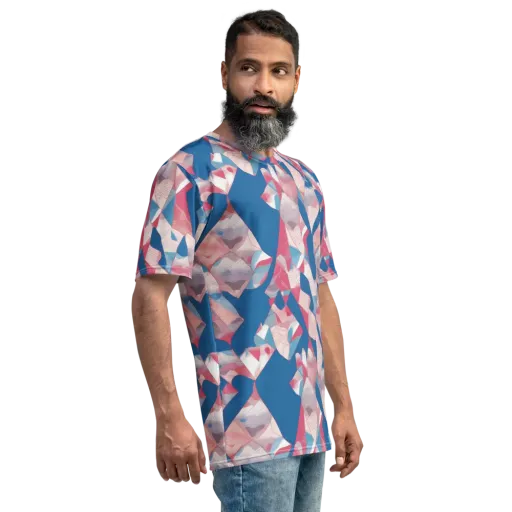 Pink Tectonics on a Men's Crew Neck T-Shirt