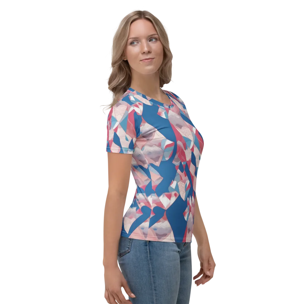 Pink Tectonics on Women's Crew Neck T-Shirt — Right