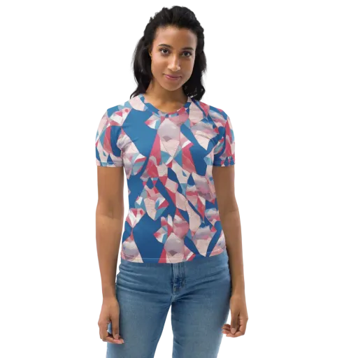 Pink Tectonics on a Women's Crew Neck T-Shirt