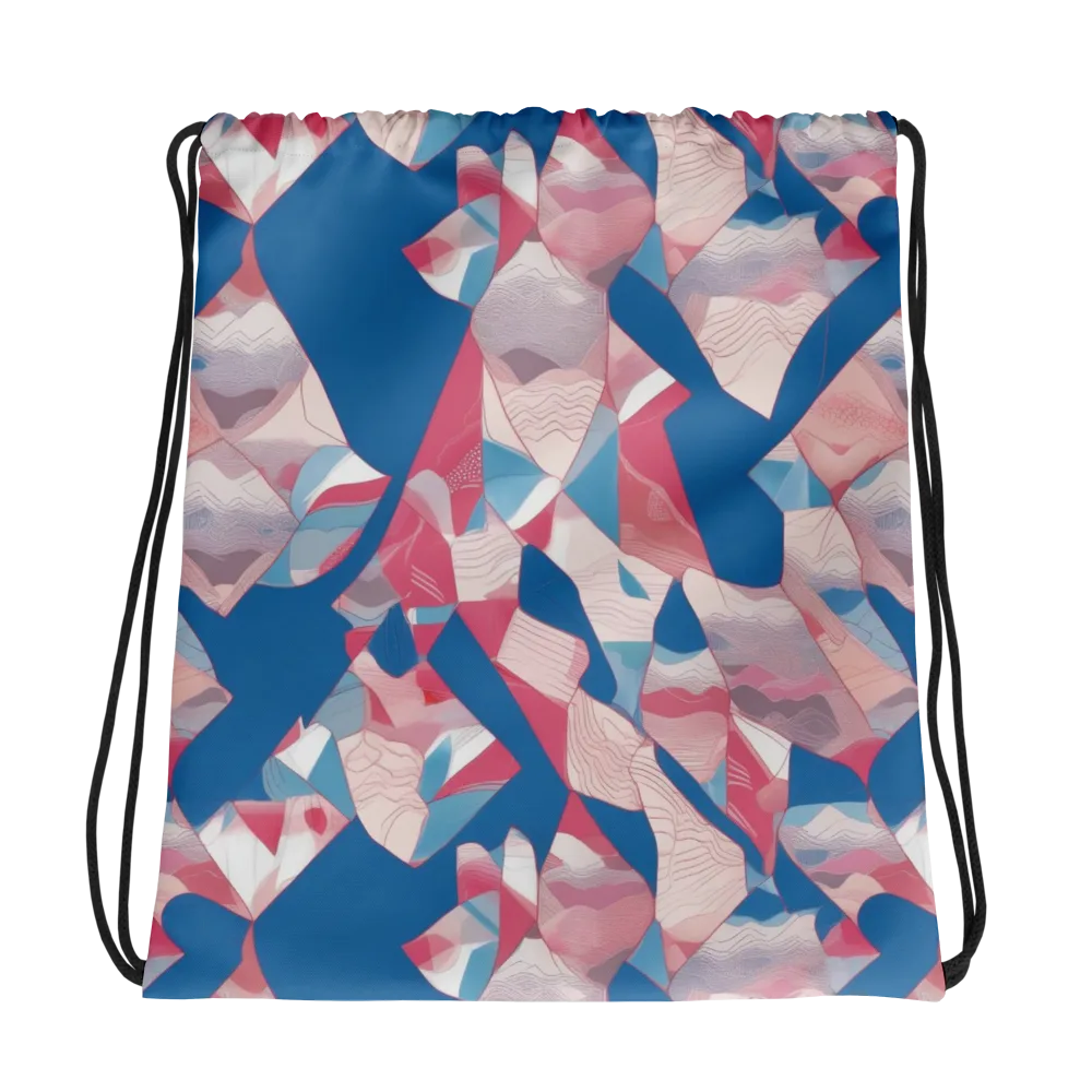 Pink Tectonics on Drawstring Bag — Photo
