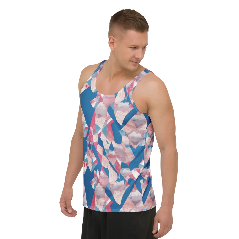 Pink Tectonics on Men's Tank Top — Left Front