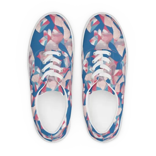 Pink Tectonics on a Men's Lace-Up Canvas Shoes