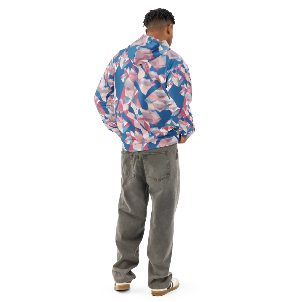 Pink Tectonics on Cotton Hoodie — Back