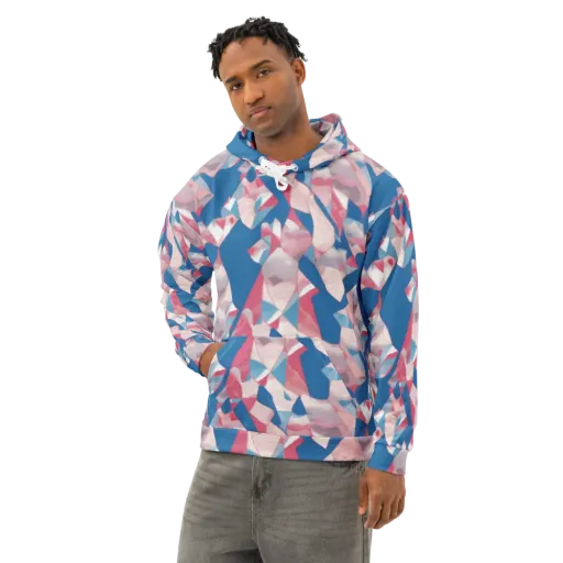 Pink Tectonics on a Cotton Hoodie