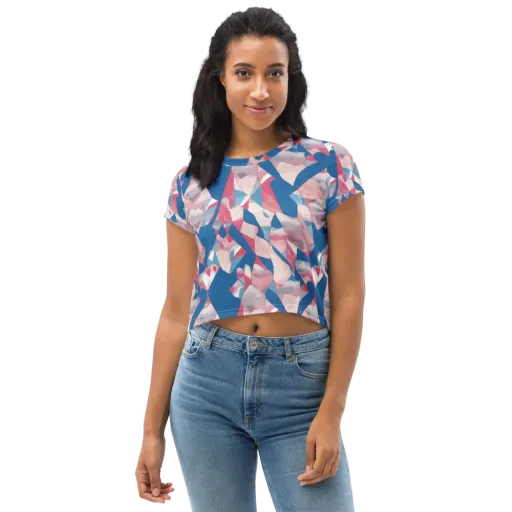 Pink Tectonics on a Crop Tee