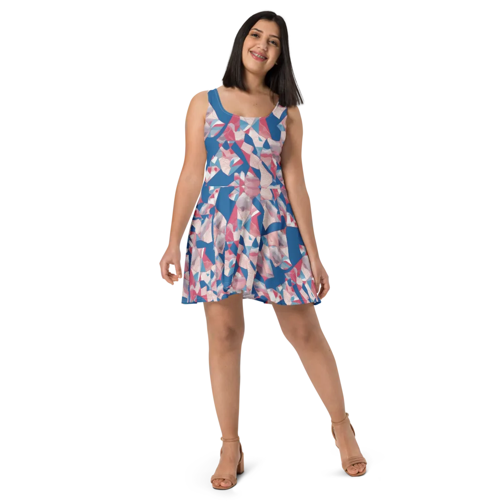 Pink Tectonics on Skater Dress — Front