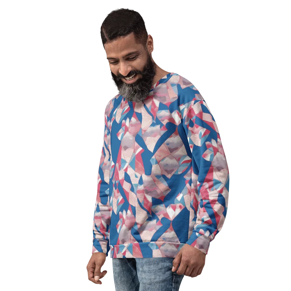 Pink Tectonics on Sweatshirt — Left Front