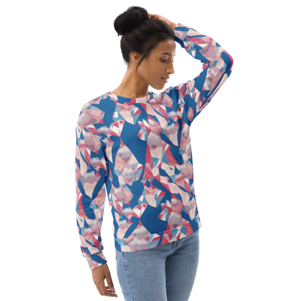 Pink Tectonics on Sweatshirt — Right Front