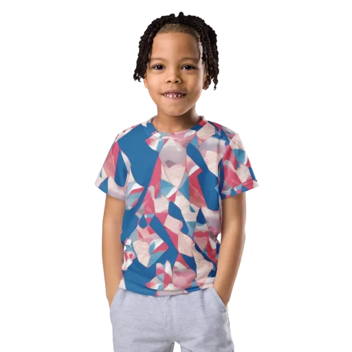 Pink Tectonics on a Kids Crew Neck T-Shirt