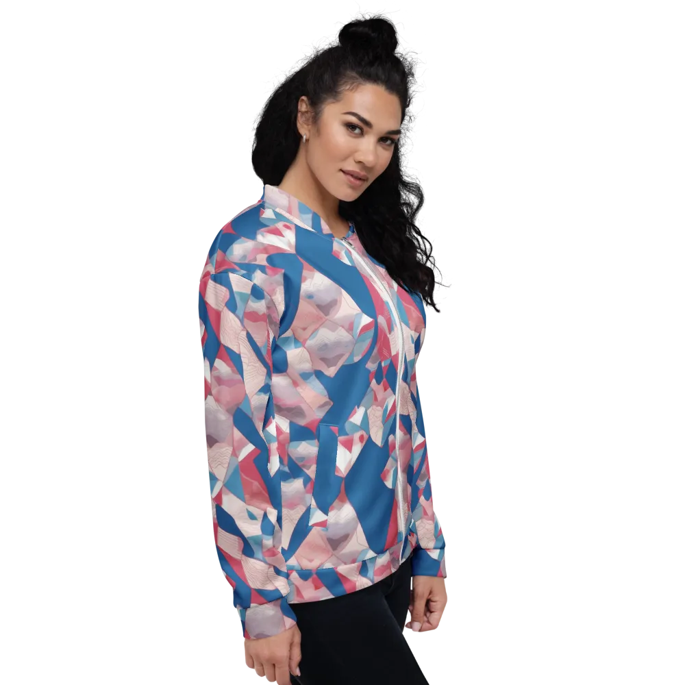 Pink Tectonics on Bomber Jacket — Right