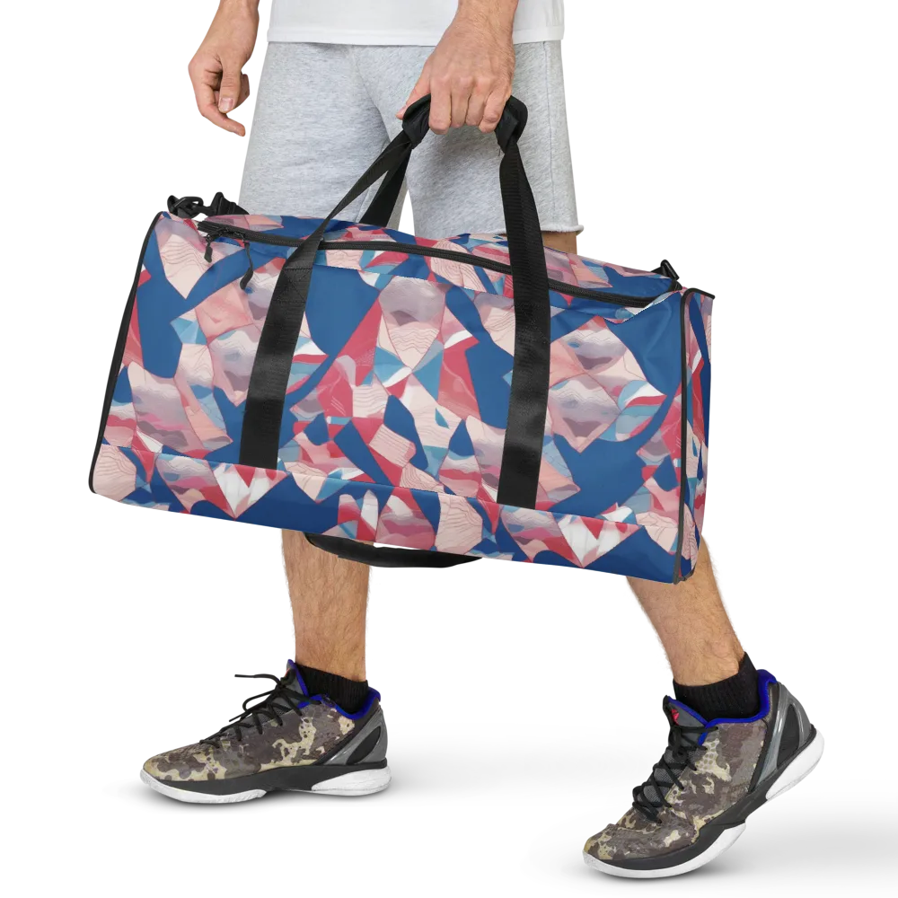 Pink Tectonics on Duffle Bag — Front