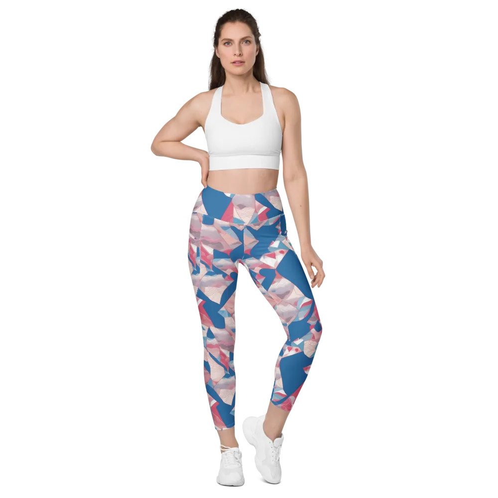 Pink Tectonics on Leggings with Pockets — Front