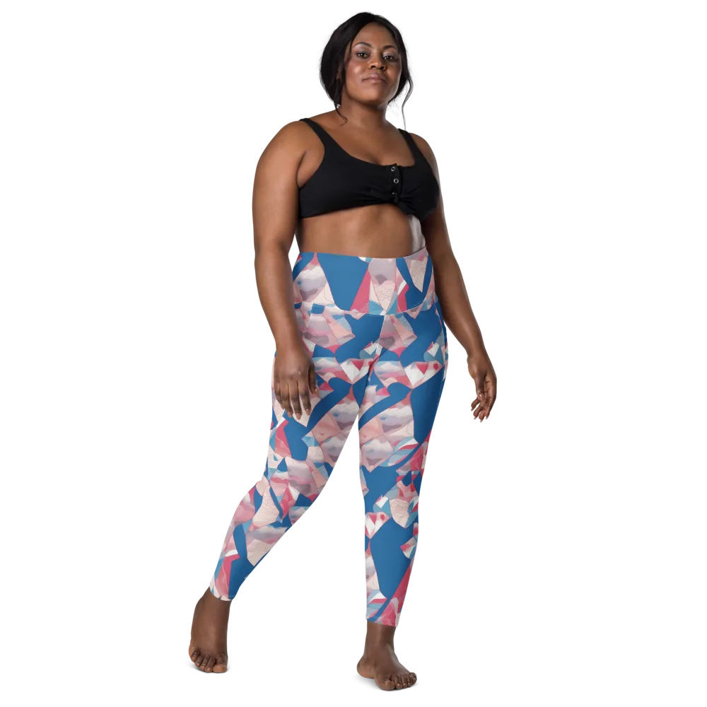 Pink Tectonics on Leggings with Pockets — Front