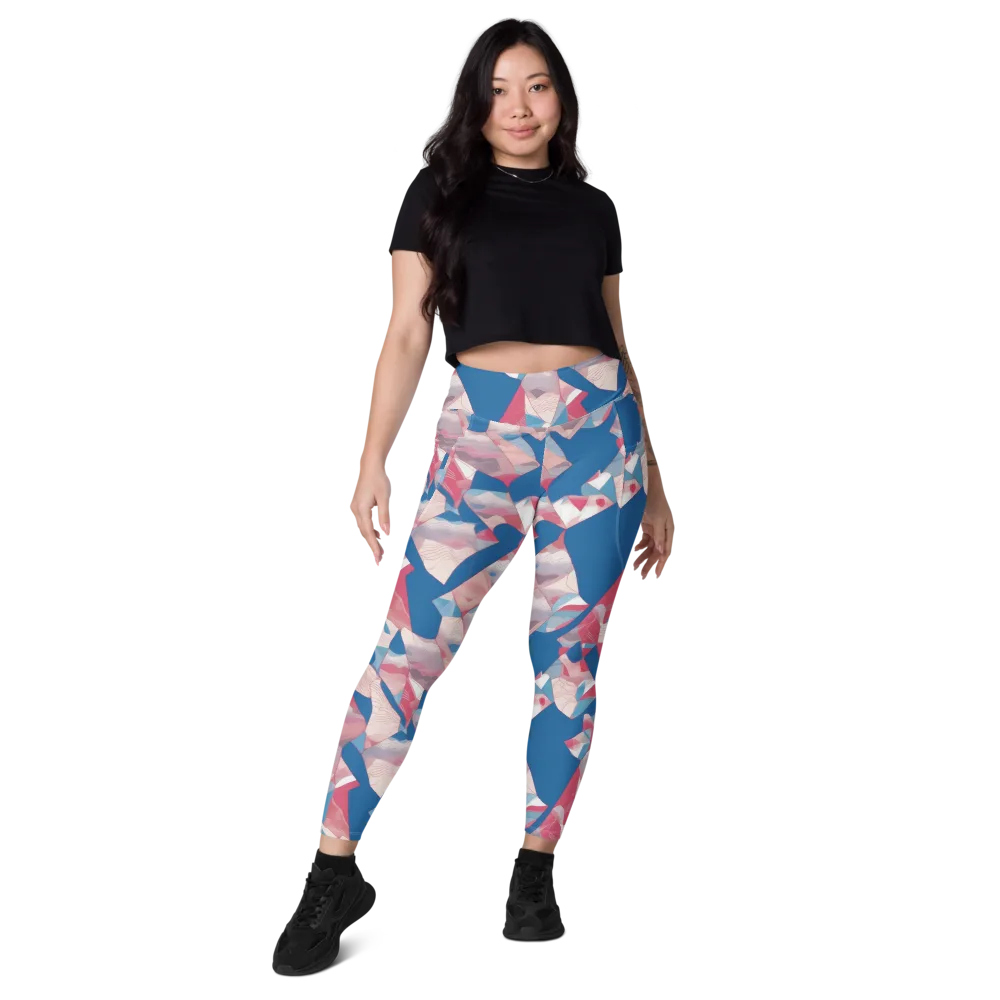 Pink Tectonics on Leggings with Pockets — Front