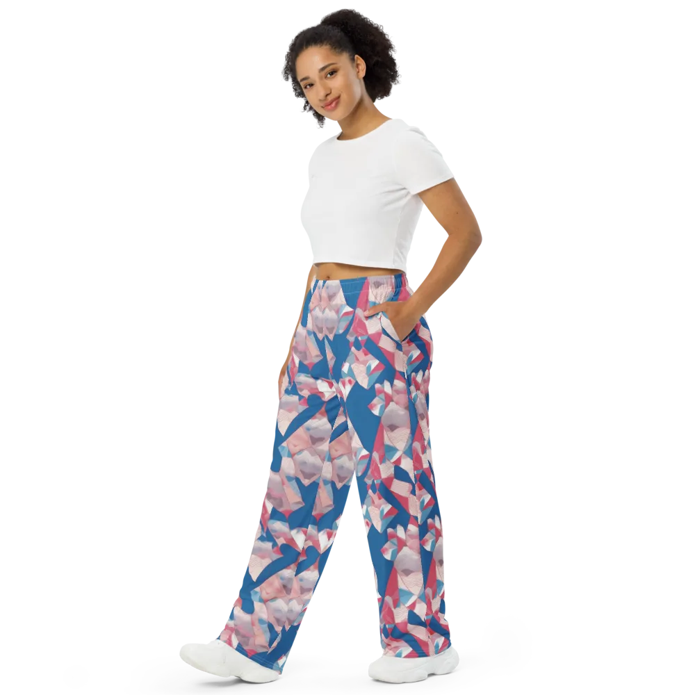 Pink Tectonics on Wide-Leg Pants — Left Front