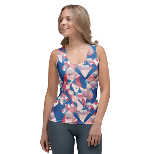 Pink Tectonics on a Women's Tank Top