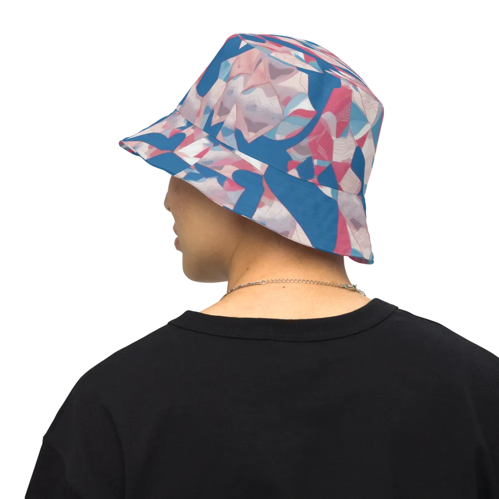 Pink Tectonics on Reversible Bucket Hat — Back Inside