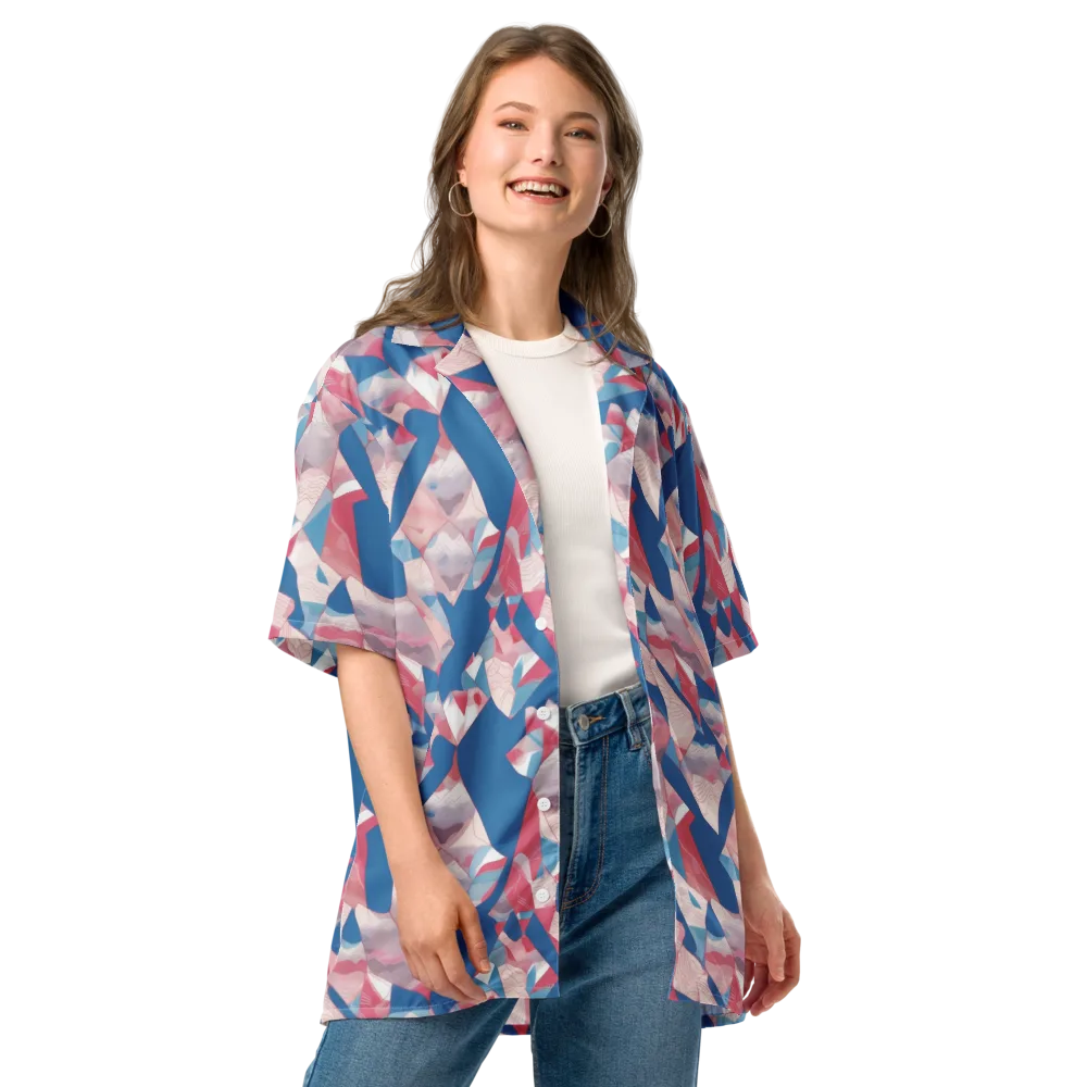 Pink Tectonics on Button Shirt — Front
