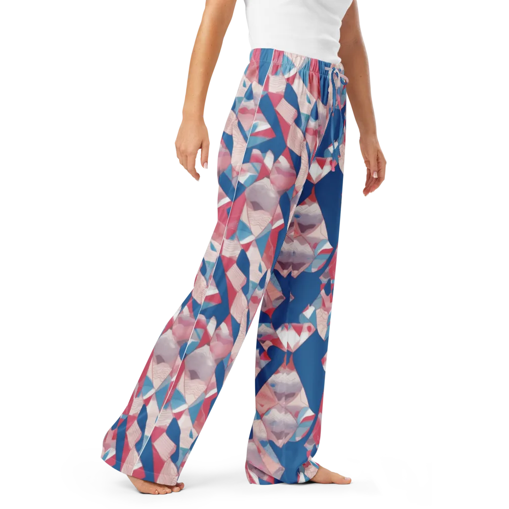 Pink Tectonics on Women's Pajama Pants — Right Front
