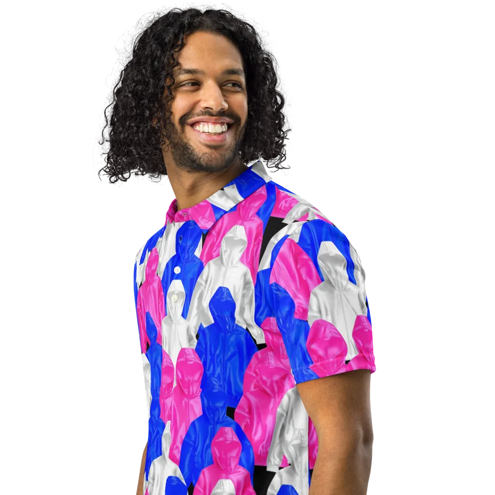 Chrome Weather on Men's Slim Fit Polo Shirt — Left Front