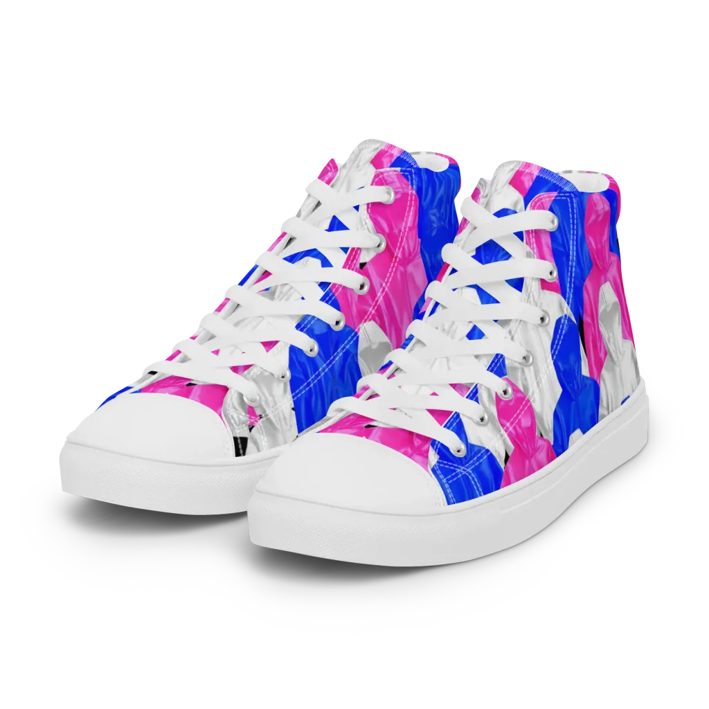 Chrome Weather on Women's High Top Canvas Shoes — Left Front