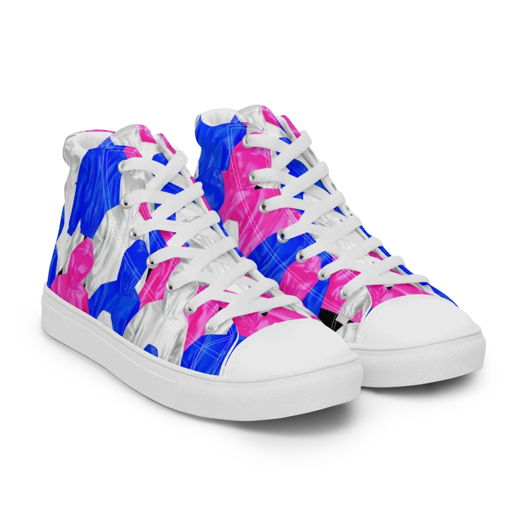 Chrome Weather on Women's High Top Canvas Shoes — Right Front