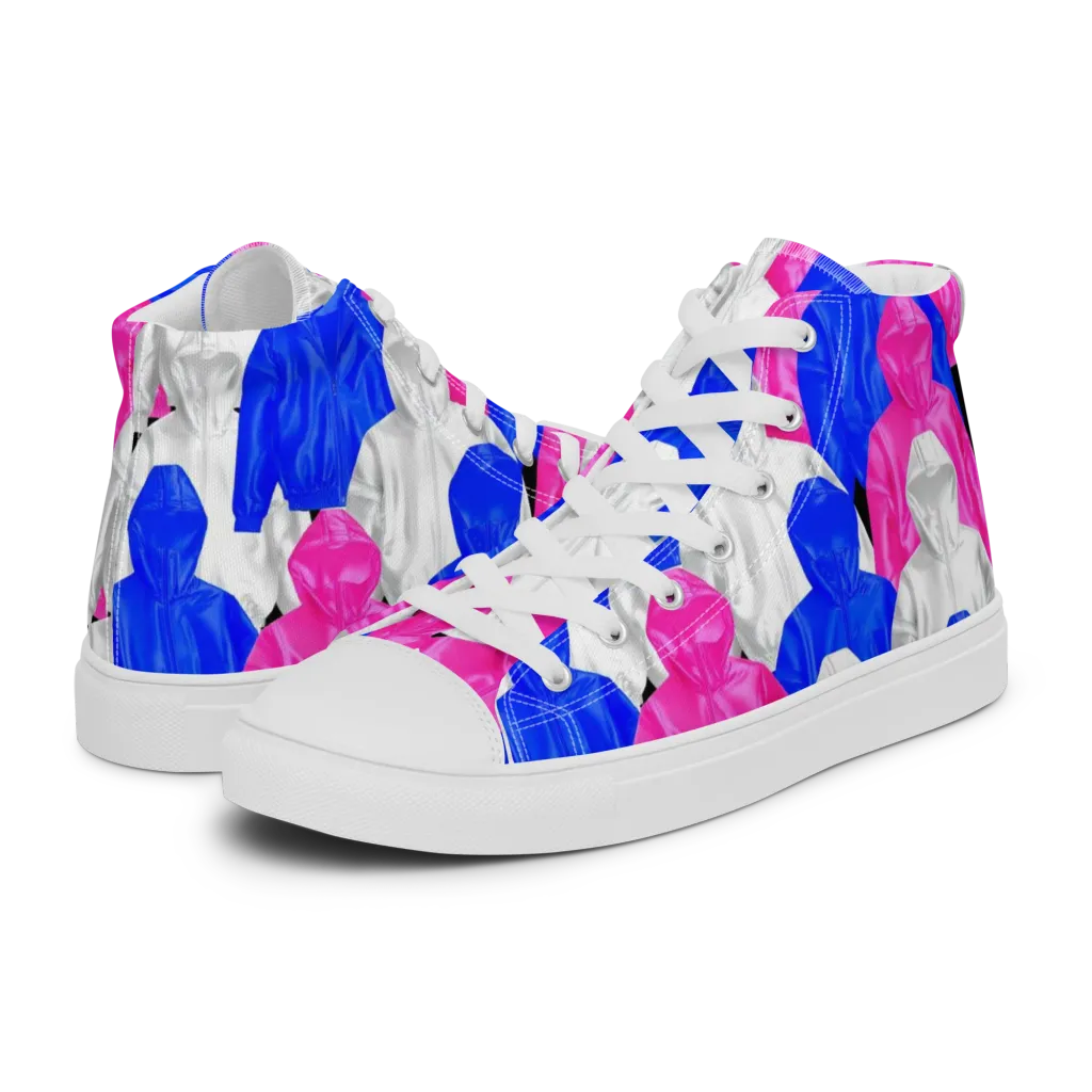 Chrome Weather on Women's High Top Canvas Shoes — Left