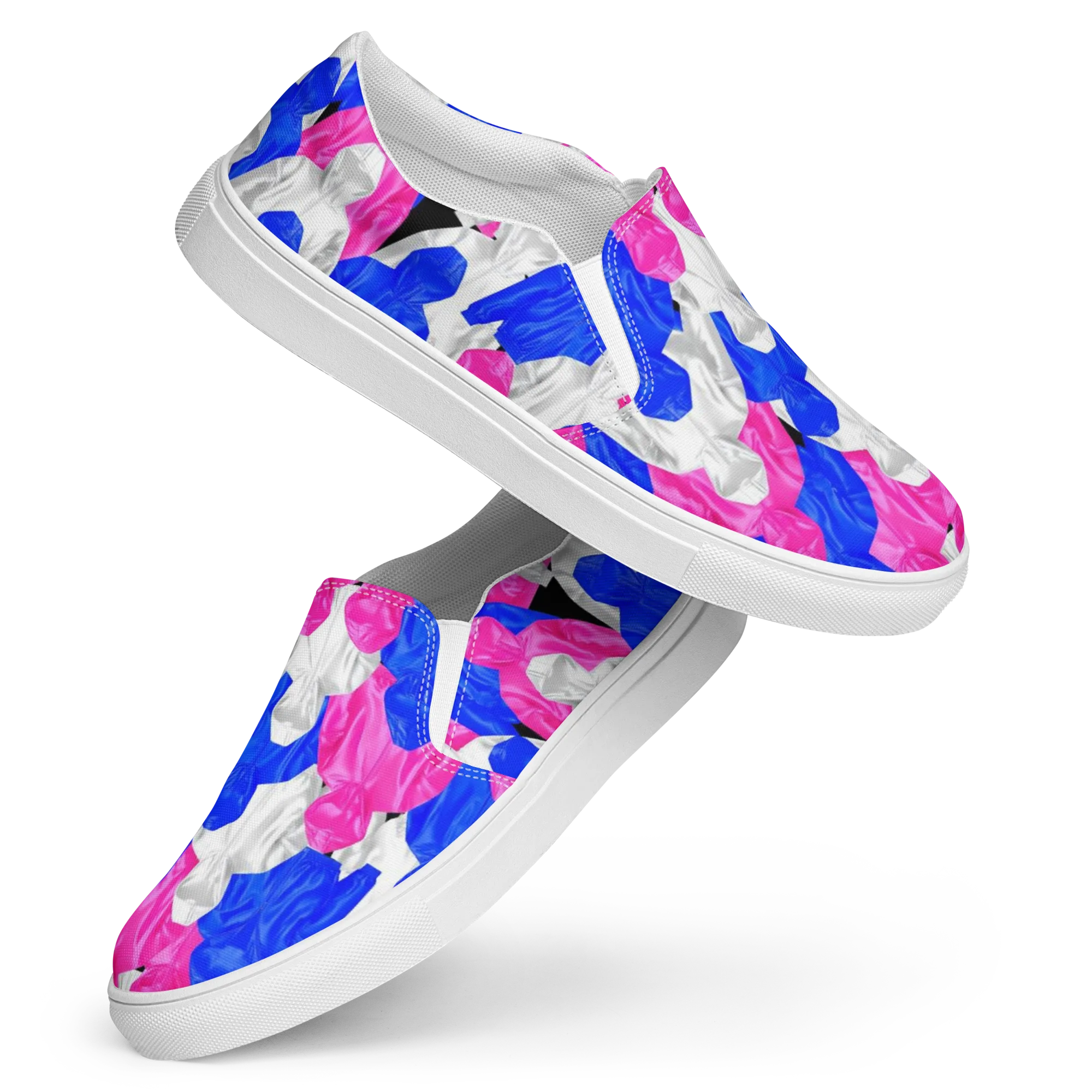 Chrome Weather on Women's Slip-On Canvas Shoes — Front