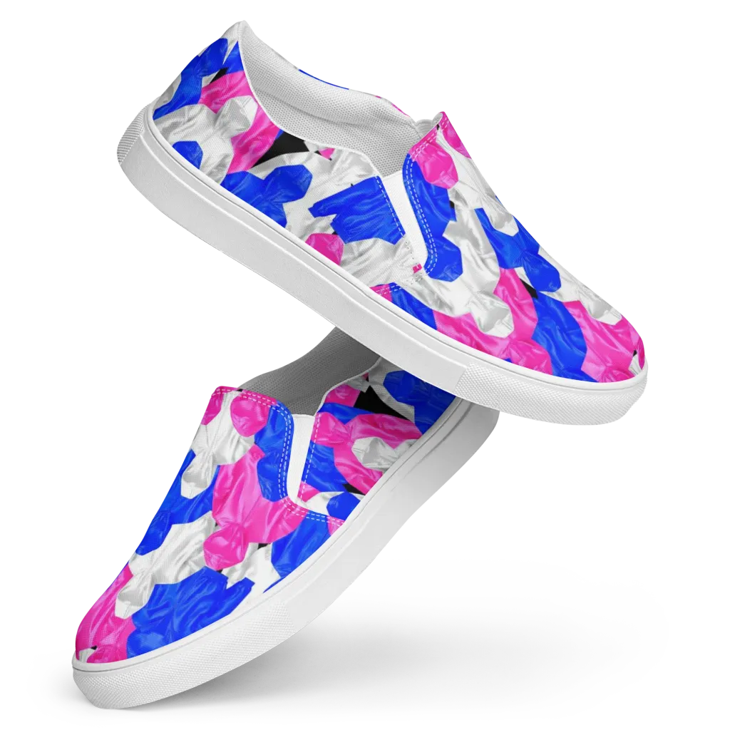 Chrome Weather on Women's Slip-On Canvas Shoes — Front