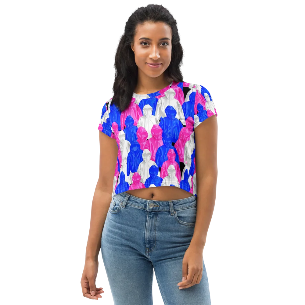 Chrome Weather on Crop Tee — Front