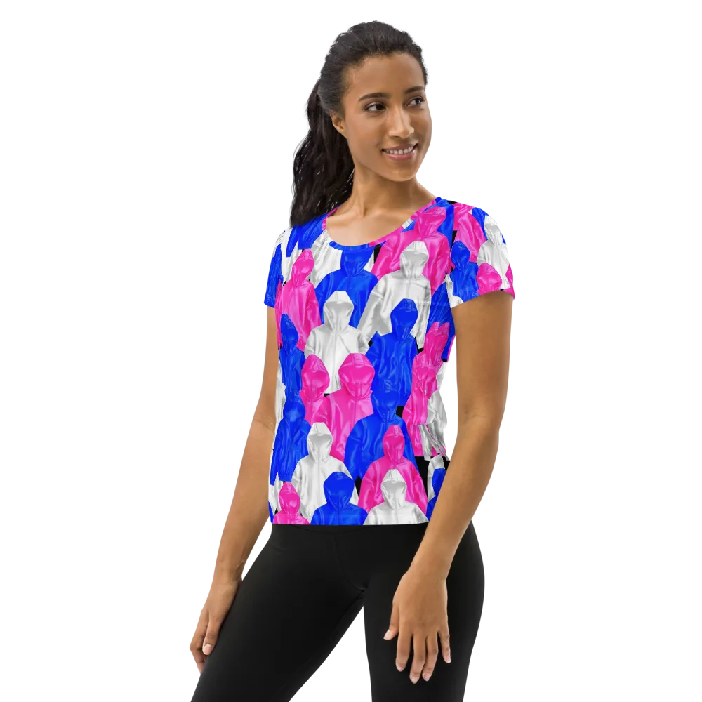 Chrome Weather on Women's Athletic T-Shirt — Left