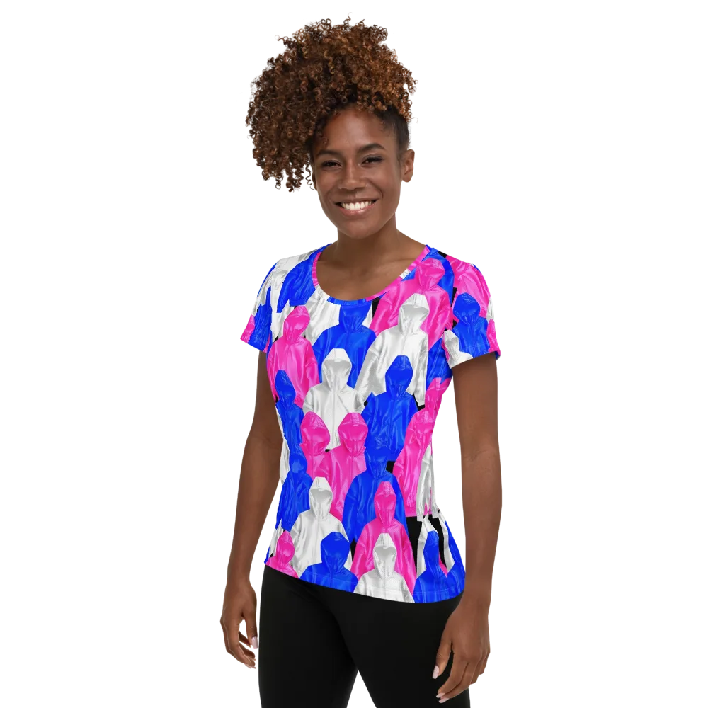 Chrome Weather on Women's Athletic T-Shirt — Left