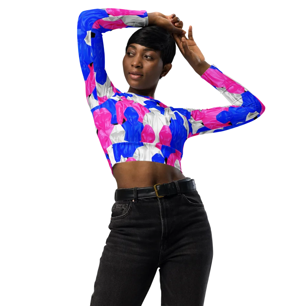 Chrome Weather on Long Sleeve Crop Top — Front