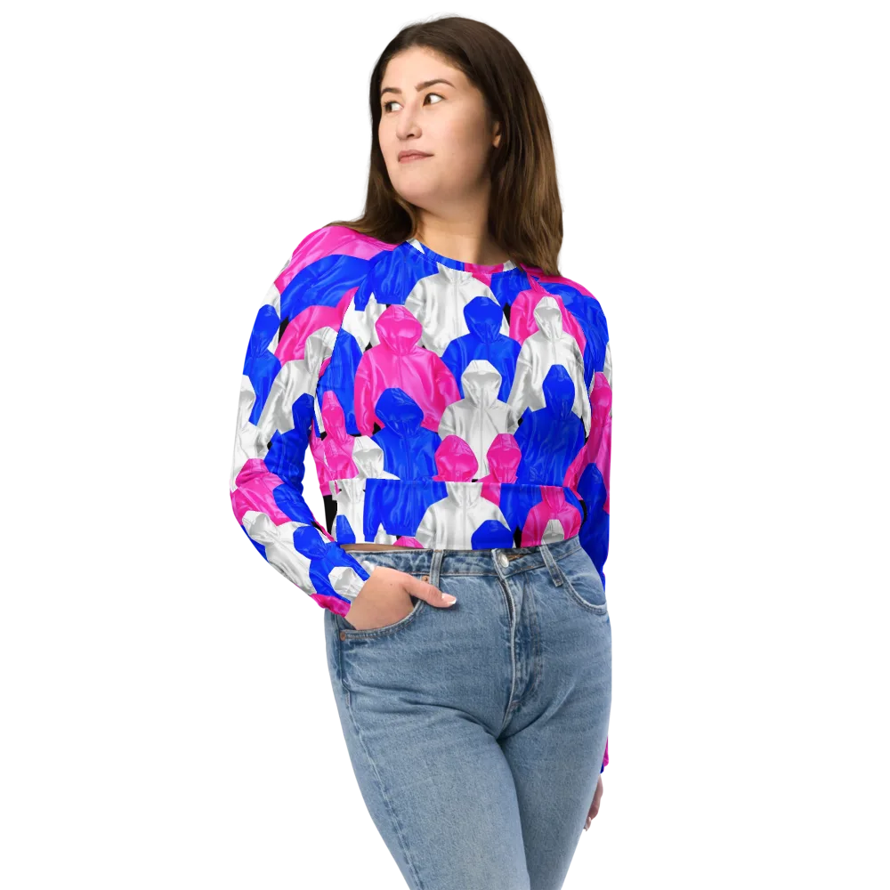 Chrome Weather on Long Sleeve Crop Top — Front