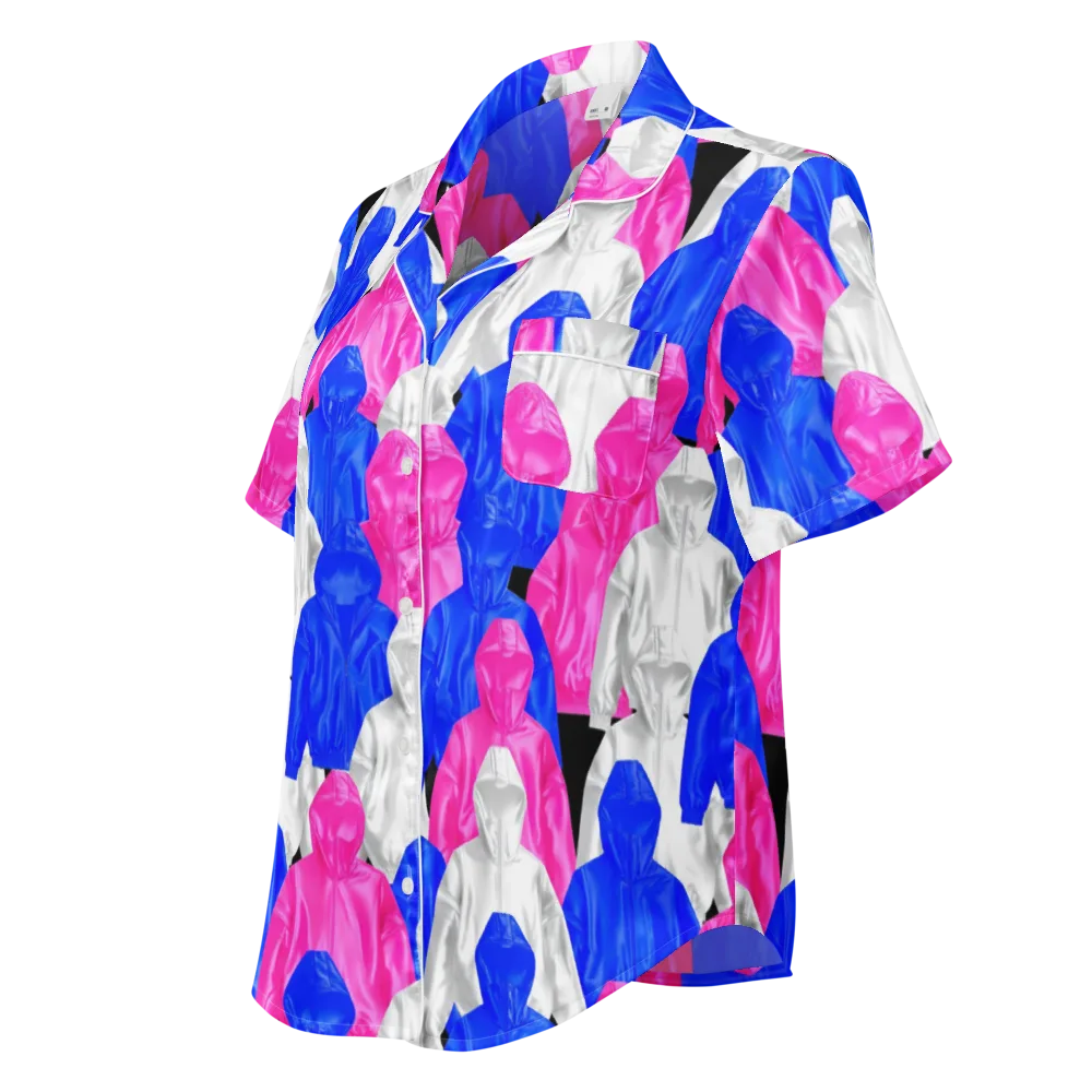 Chrome Weather on Women's Short Sleeve Pajama Top — Left Front