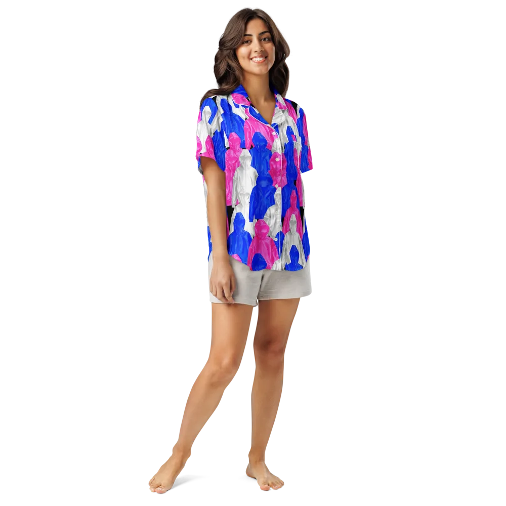 Chrome Weather on Women's Short Sleeve Pajama Top — Front