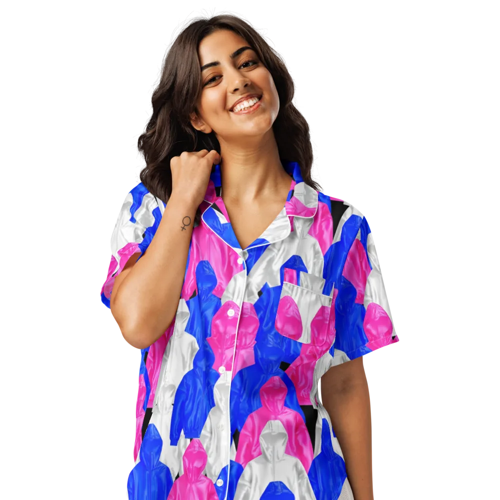 Chrome Weather on Women's Short Sleeve Pajama Top — Front
