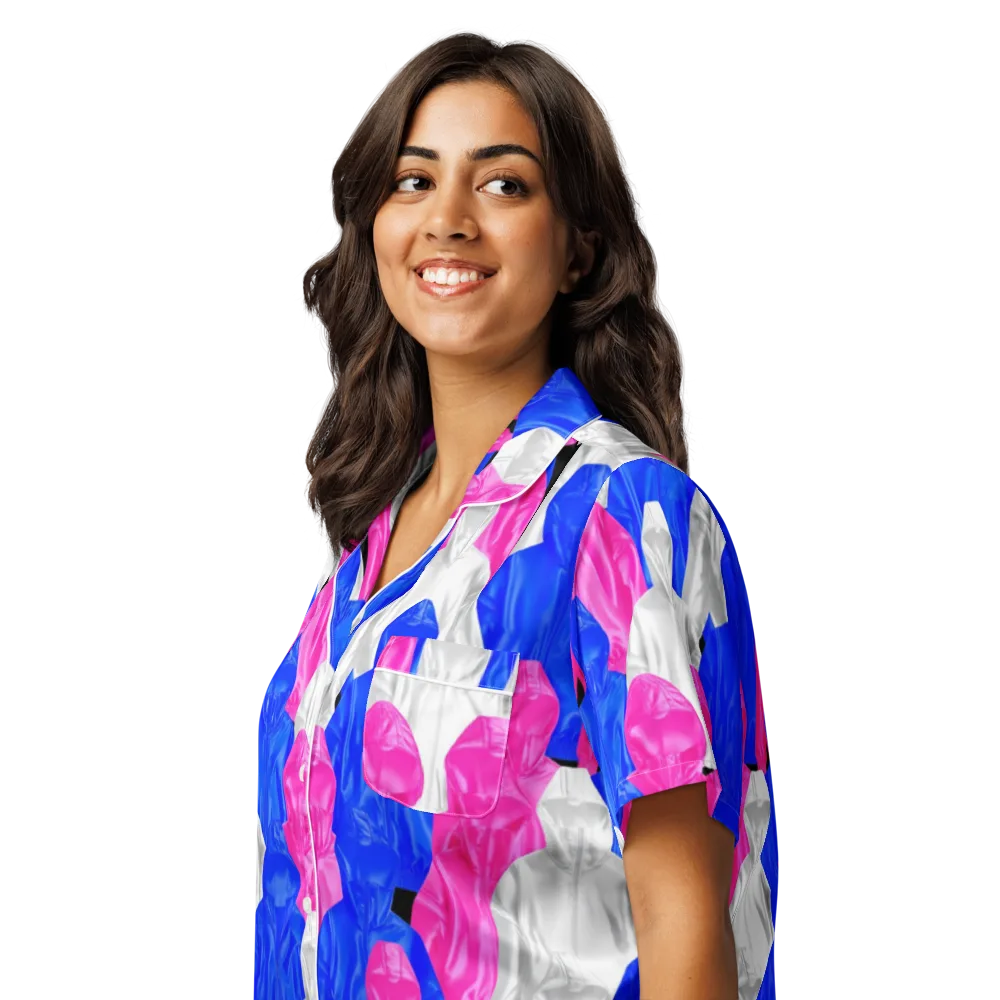 Chrome Weather on Women's Short Sleeve Pajama Top — Left Front