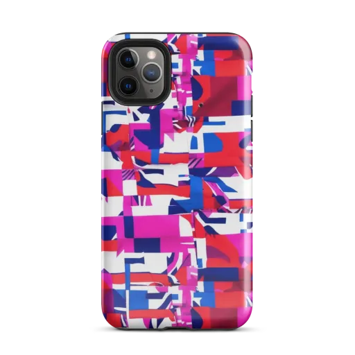 Hot Pink Geometry on a Tough Case for iPhone®
