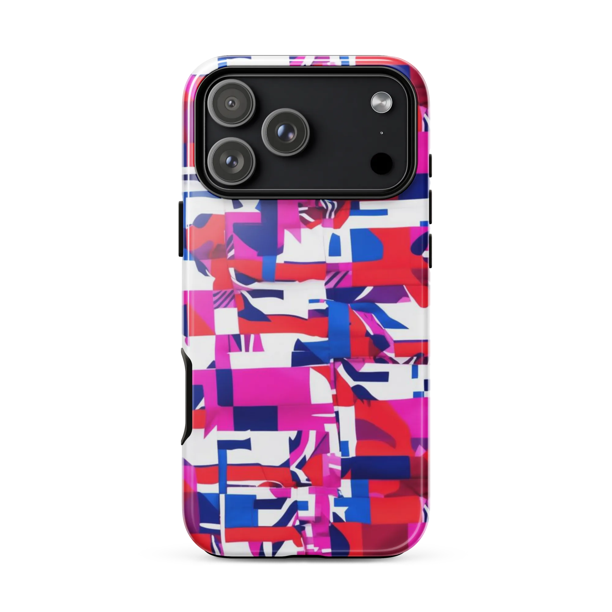 Hot Pink Geometry on Tough Case for iPhone® — Front