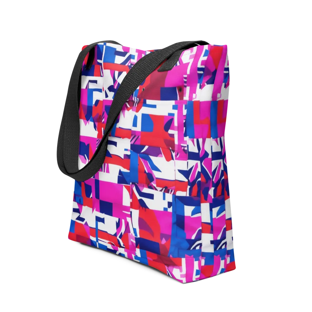 Hot Pink Geometry on Tote Bag — Front